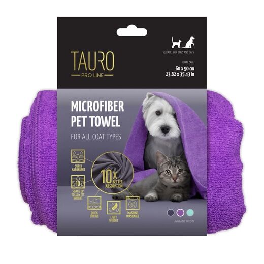 Tauro Pro Line mikrokuitupyyhe, violetti
